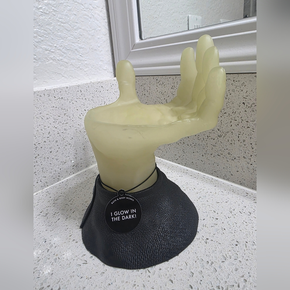 Bath and Body Works Glow-in-the-Dark Franken Hand Pedestal